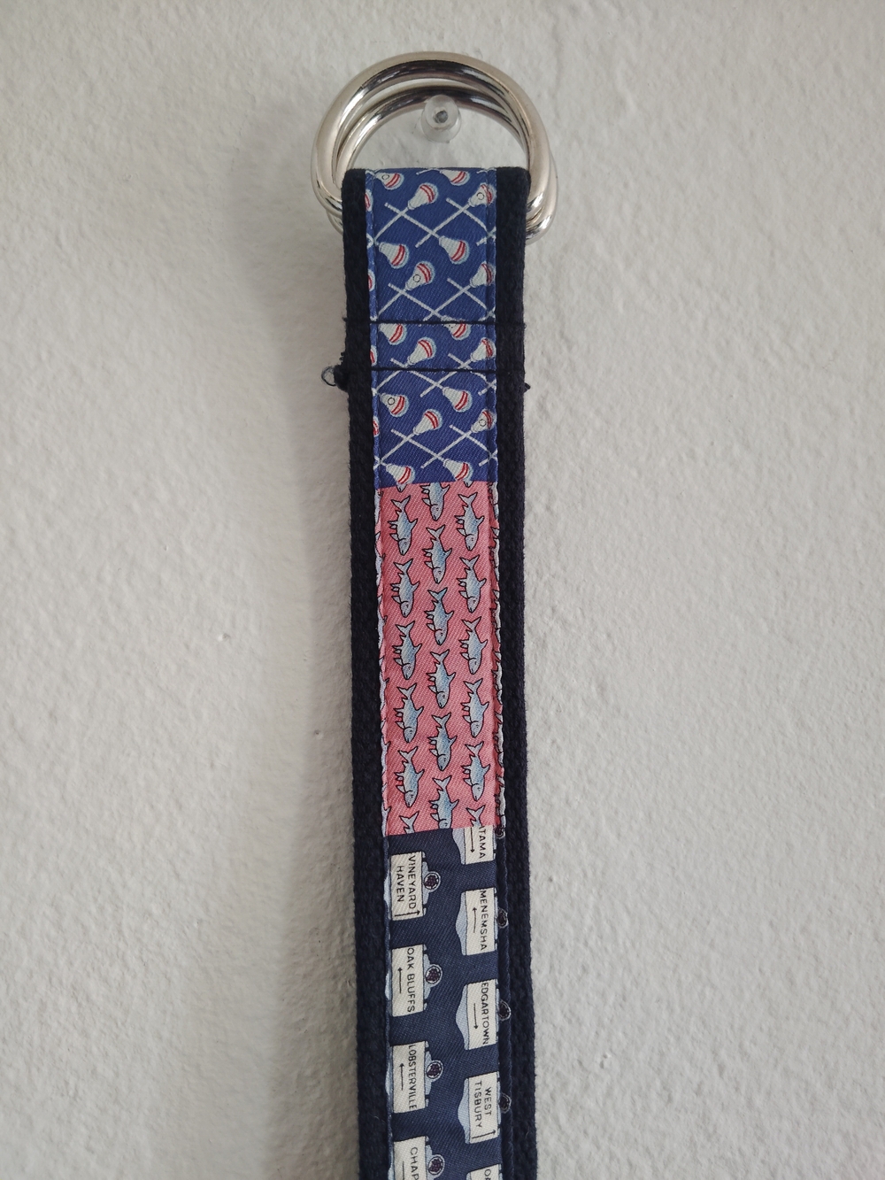 Vineyard Vines Medium Sea Theme D-Ring Belt